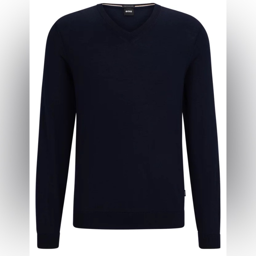 SLIM-FIT V-NECK SWEATER IN VIRGIN WOOL